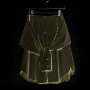 T by Alexander Wang cotton shirt sleeve midi skirt